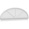Ekena Millwork Elliptical 3 Spoke Architectural Grade PVC Combination Pediment, 86"W x 28-3/8"H x 2-3/4"P PEDPC086X285ELL03 - alternate 1